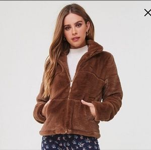 Faux fur jacket. Super soft and cozy.